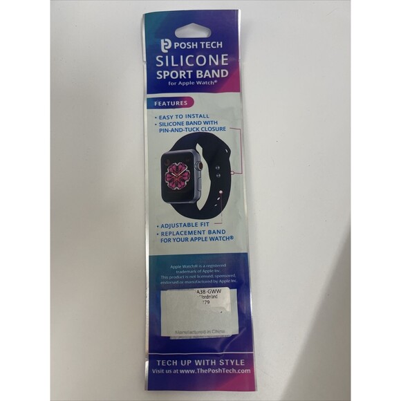 Posh Tech Holiday Snowflake Silicone Apple Watch Band New - Picture 6 of 6